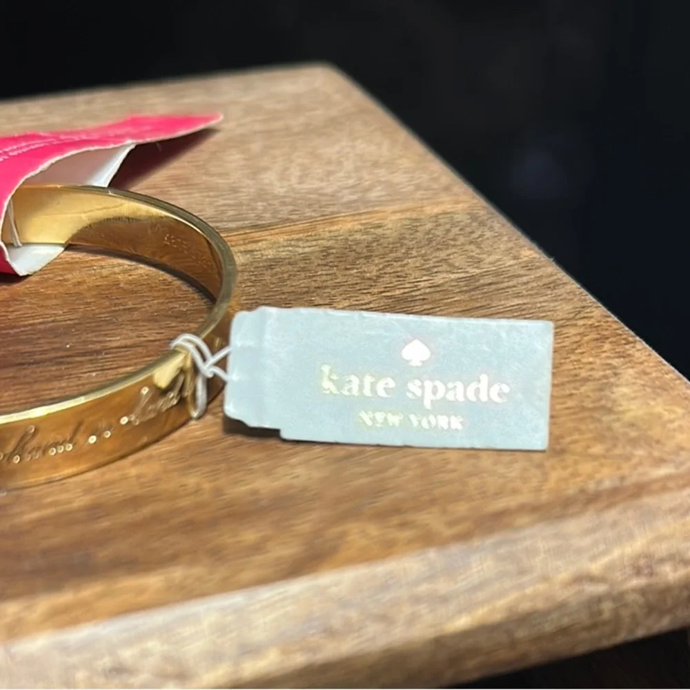 Kate Spade Gold Engraved Bracelet - Picture 3 of 5